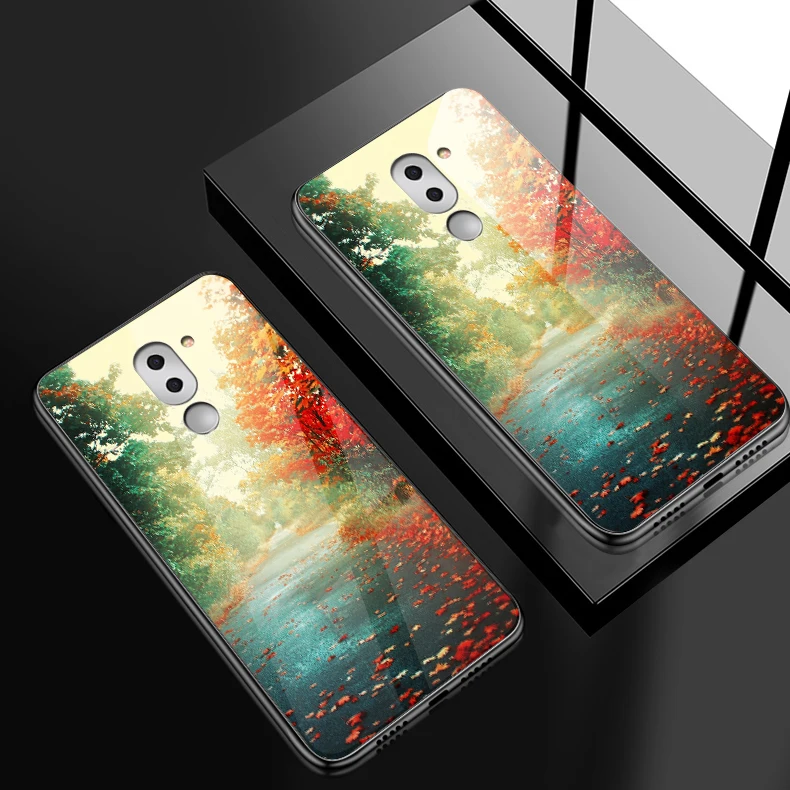 H111 Для Huawei Honor 6X 7X 7C 7A 8A 8X9 облегченное закаленное стекло Крышка для Y6 Y9 Y7 премьер-профессионал Magic2 модные жесткие чехлы для телефона - Цвет: H111