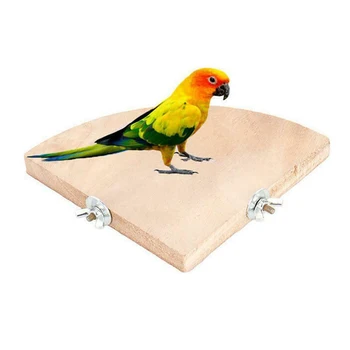 

Wooden Platform Bracket Rack Toy for Pet Bird Parrot Hamster Fan Branch Perches for Bird Cage Toy Pet Supplies FPing
