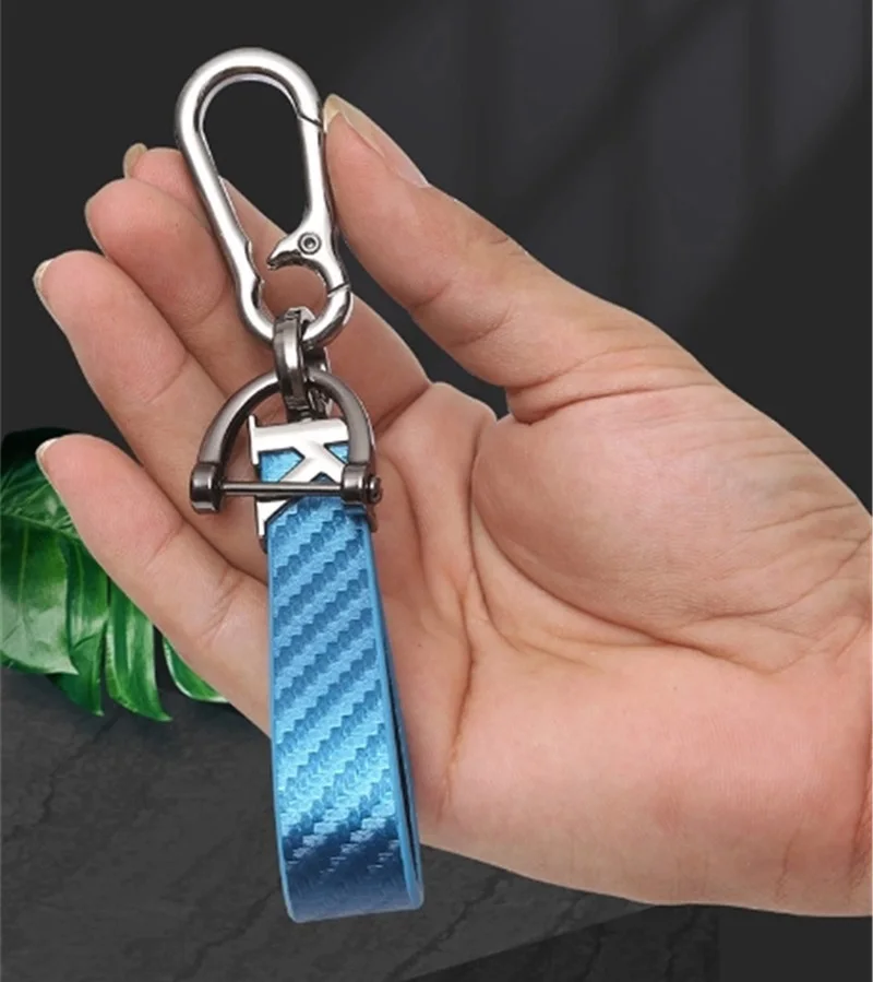 С буквой K автомобильный брелок металл + углеродное волокно Пряжка подковы кольцо