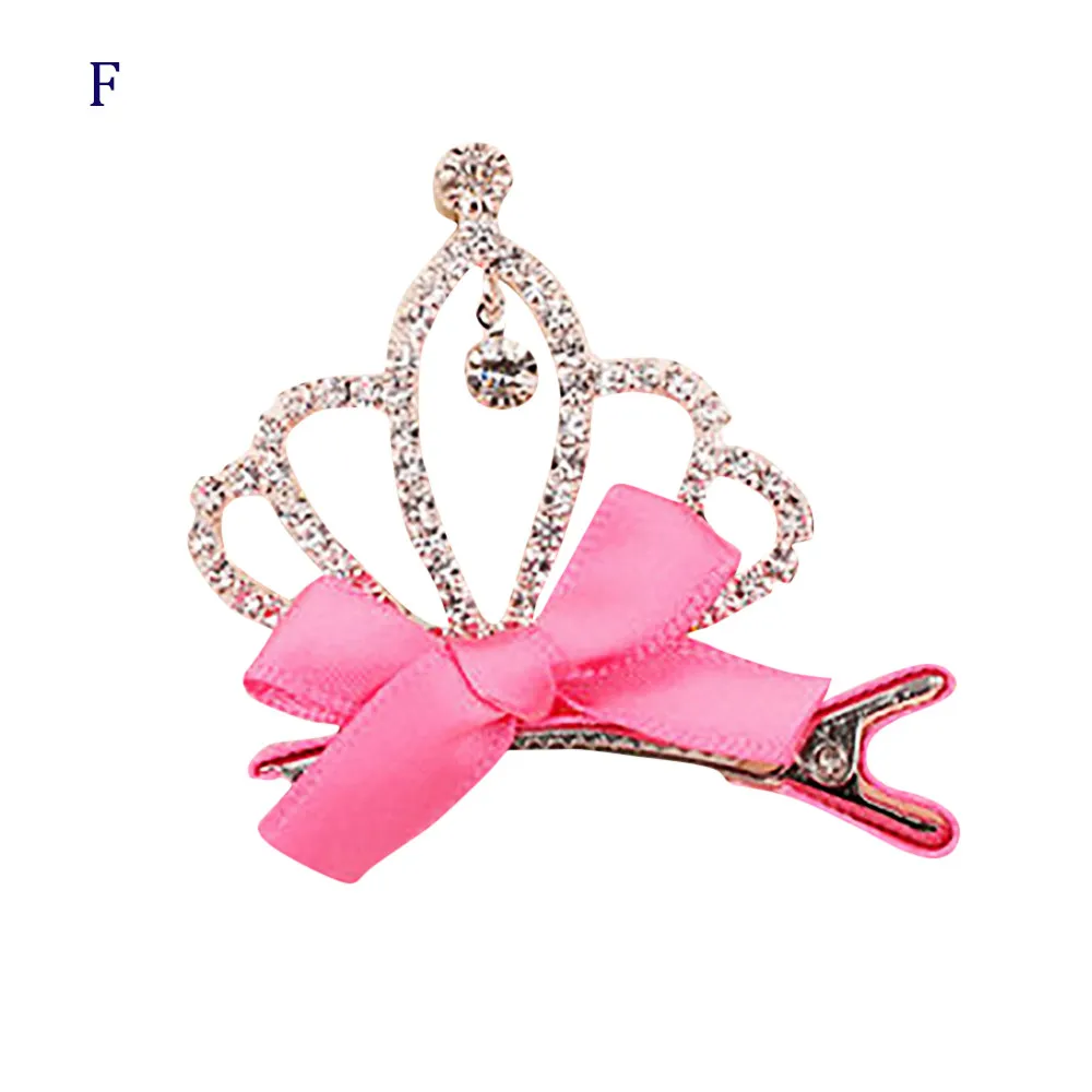 Детская заколка для волос детская Хрустальная корона Бант Детская заколка для волос Одежда для маленьких девочек Аксессуары opaska dla dziewczynki