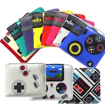 

11 Type Cartoon Wallet Nintendo playstation handle cardholder short Boy and girl gift Short paragraph wallet
