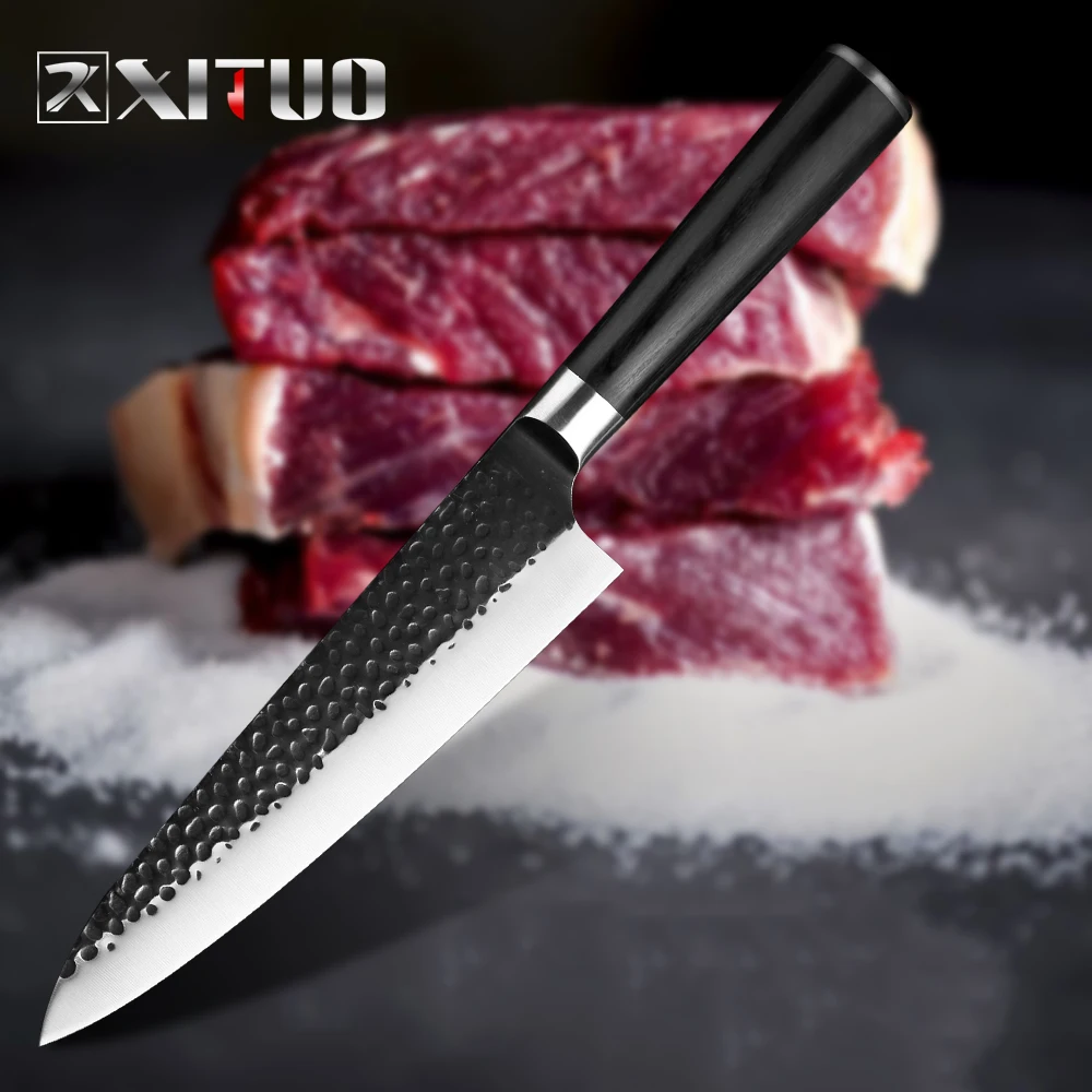 XITUO шеф нож из высокоуглеродистой стали кованый антипригарный высокопрочный