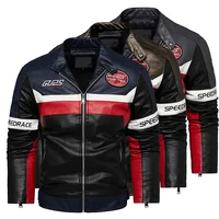 Motorcycle & Racing Car Style Warm Leather Jacket 1