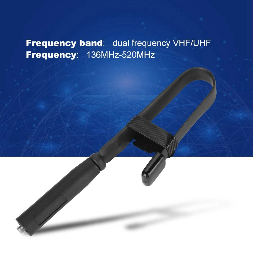 Складная рация антенна с высоким коэффициентом усиления SMA женские антенны Двухдиапазонные VHF/UHF 136-520 МГц для Baofeng Walkie Talkie