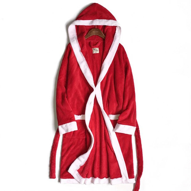 Women-s-Hooded-Flannel-Robe-Red-Plush-Robe-Men-s-Mid-Calf-Luxury-Sleepwear-Winter-Warm