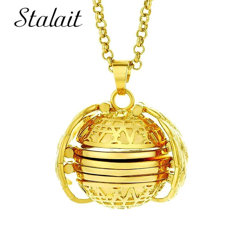 Four Women Chain Gold Silver Color Angel Wings Locket Necklace Pendant Retractable Open Jewelry Black Rose Metal | Украшения и