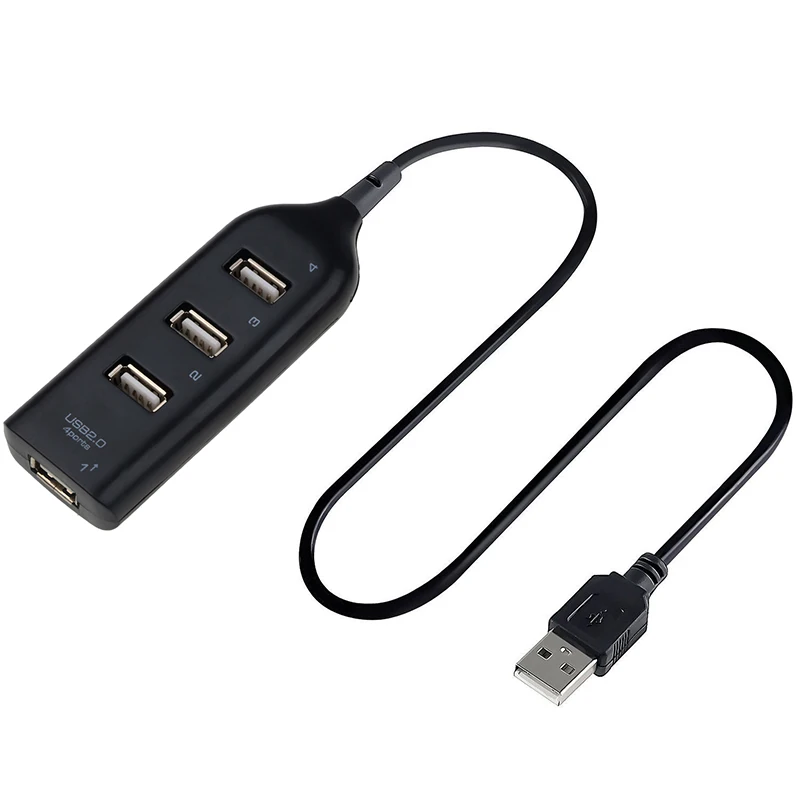 Mini USB Hub 2.0 Multi-USB High Speed Hub Splitter 4-Port USB Hub Adapter for PC Notebook Laptop Receiver Computer Accessories