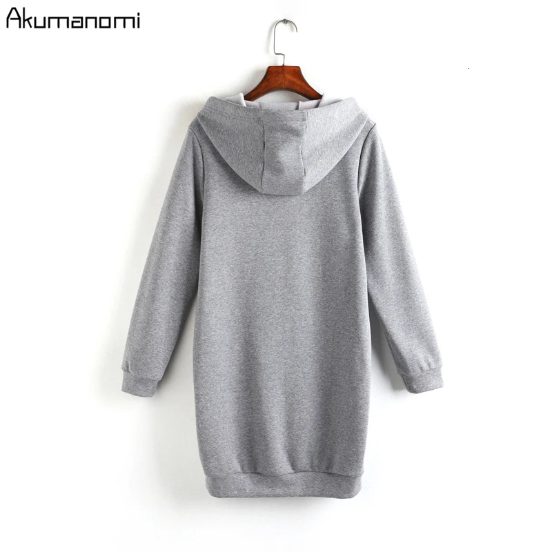 Осенне-зимнее плотное женское мини-платье больших размеров 5xl 4XL 3XL-l серое повседневное офисное платье с капюшоном и длинным рукавом с аппликацией vestidos robe