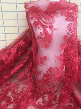 

Embroidered Net Fabric with beads With super Quality DiuDiu-59.1809 African Tulle Lace Fabric For party Dress