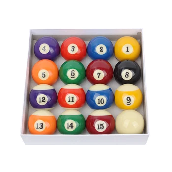 

1 Set/16 Pcs 48MM Billiard Ball Kit Number Style Regulation Size Billiard Pool Balls Complete Set for Home Club Playing Supplies