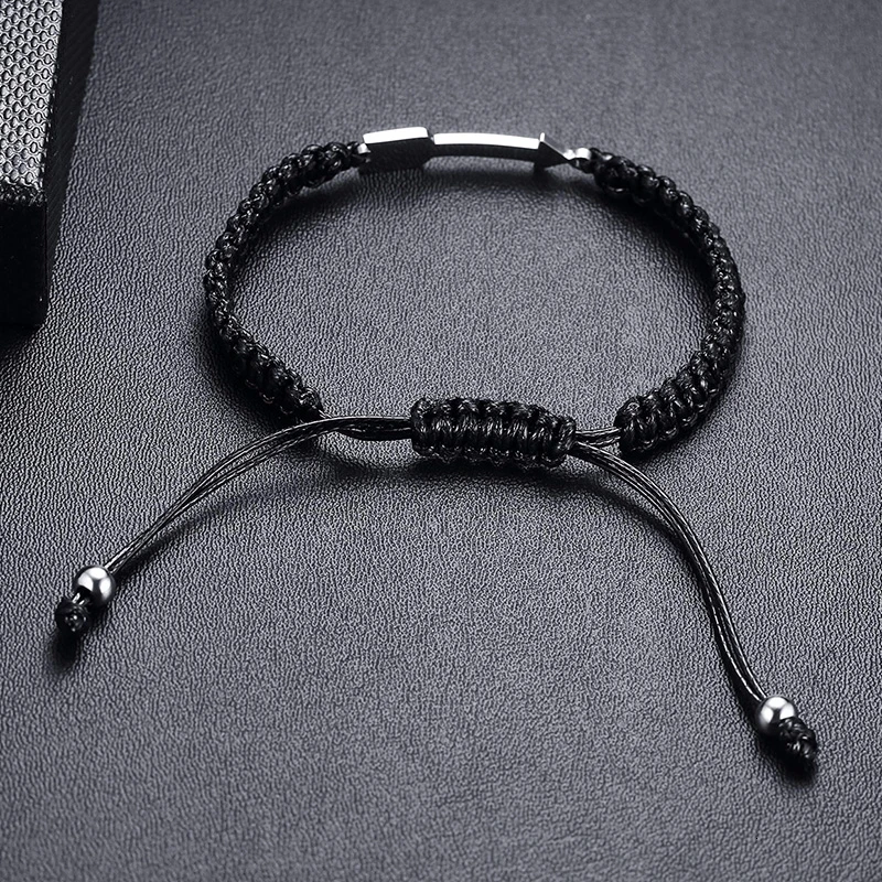 ASSORTED STYLE ADJUSTABLE ARROW BRACELET IN BLACK BRAIDED BRACELETS FOR MEN UNISEX JEWELRY