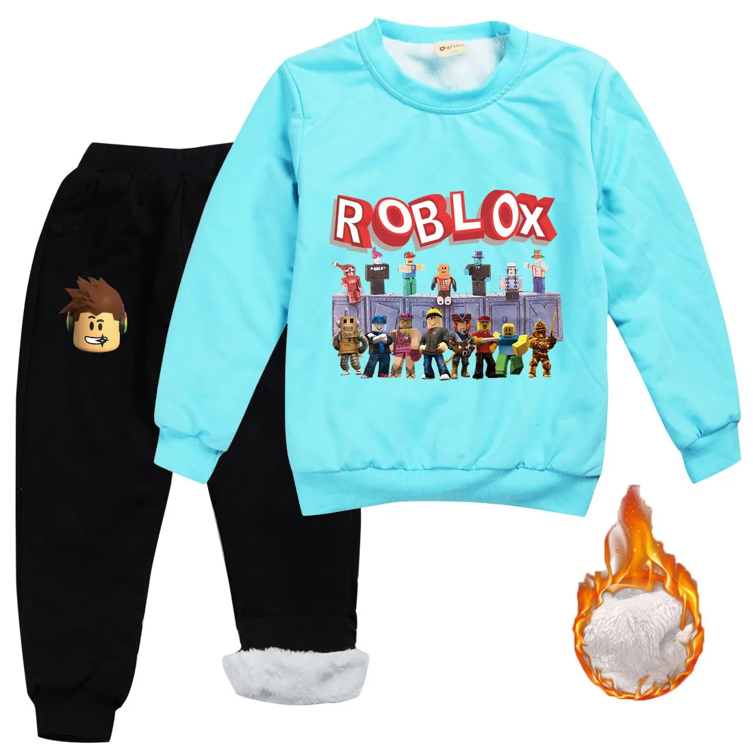 Roblox Kid Clothing Fleece Sweater Set 