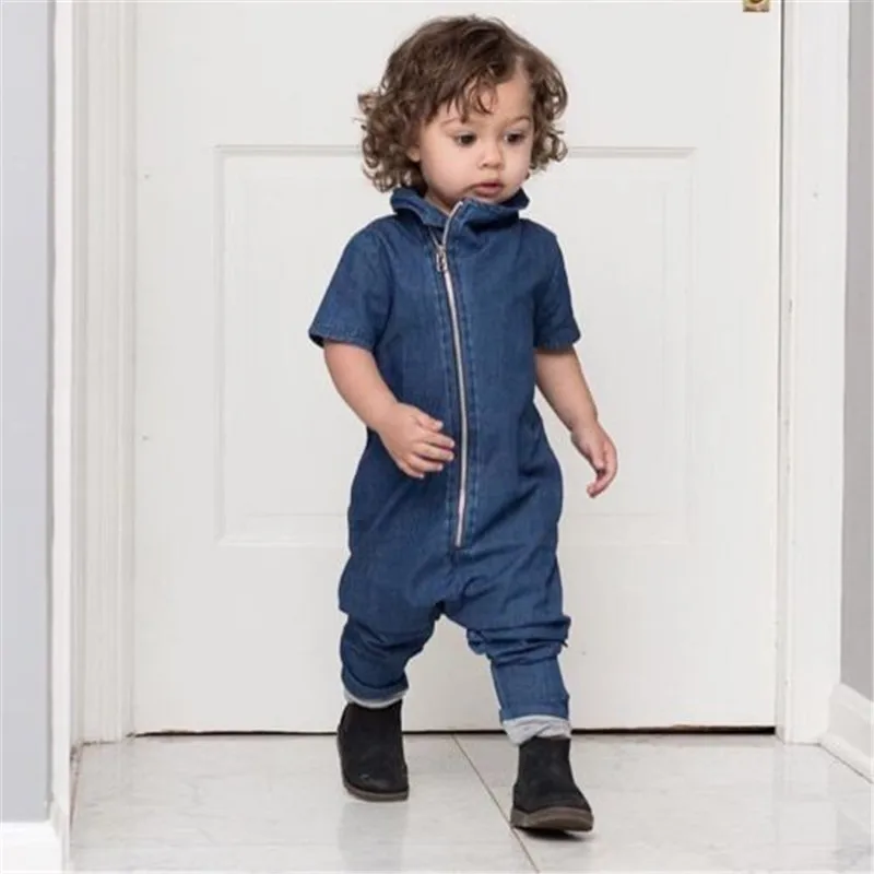 Factory Direct Sales Infant Newborn Baby Boy Girl Long Jumpsuit Bodysuit Cotton Clothes Outfit