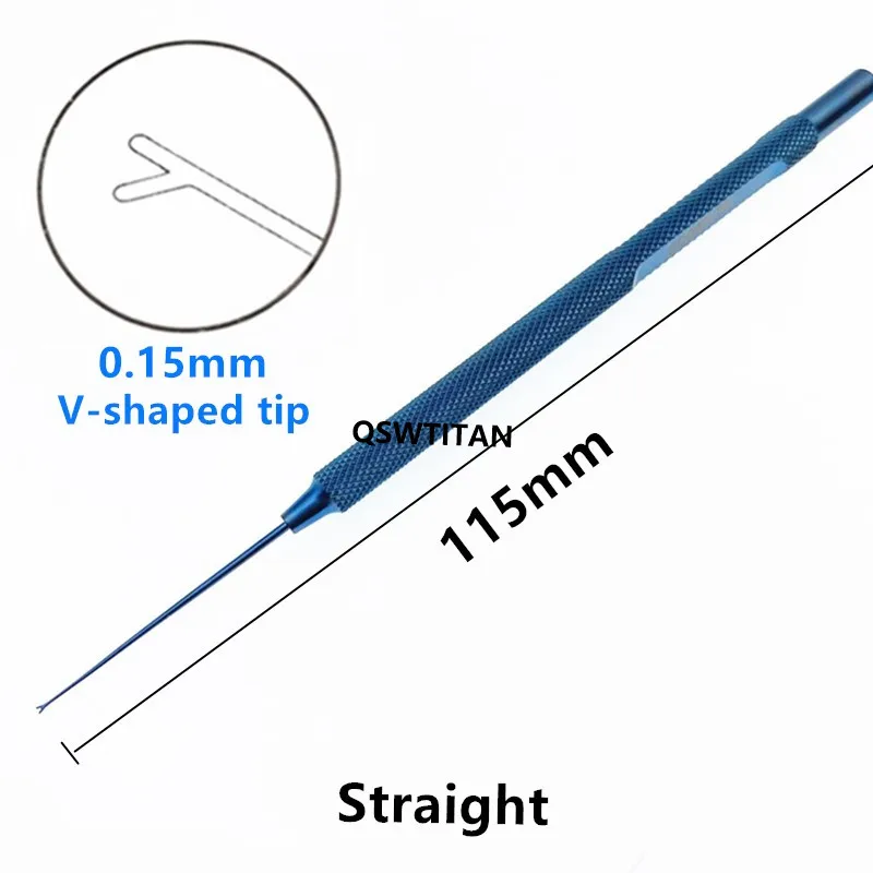 Titanium V-shaped tip Maltzman-Fenzl Lens Manipulator ophthalmic Veterinary surgical instruments