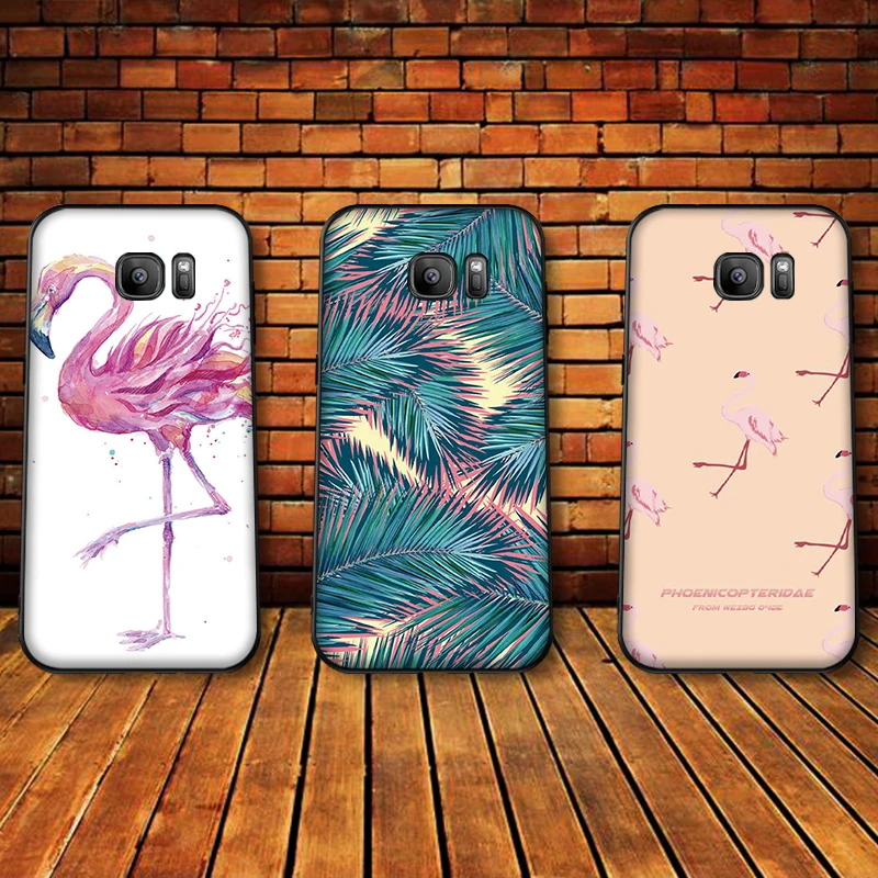 Фламинго На пляже Чехлы для мобильных телефонов samsung A5 3 6 7 8 9 10 A10 A20 30 40 50 60 70 M40