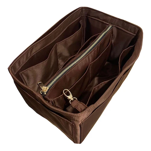 Neverfull мм PM GM Speedy 30 кошелек-органайзер, водонепроницаемая сумка из ткани Оксфорд, сумка-Органайзер, сумка-тоут(со съемным карманом на молнии - Цвет: darkcoffee