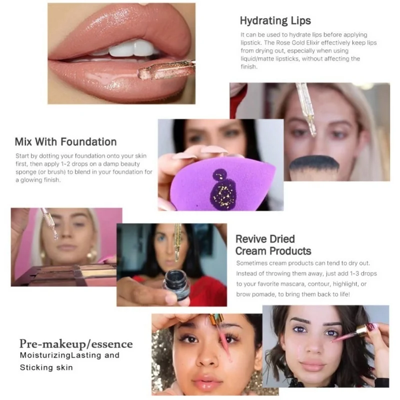 Facial Lip Serum Anti-Aging Moisturizing Acne Treatment Essential Oil Essence Control Base