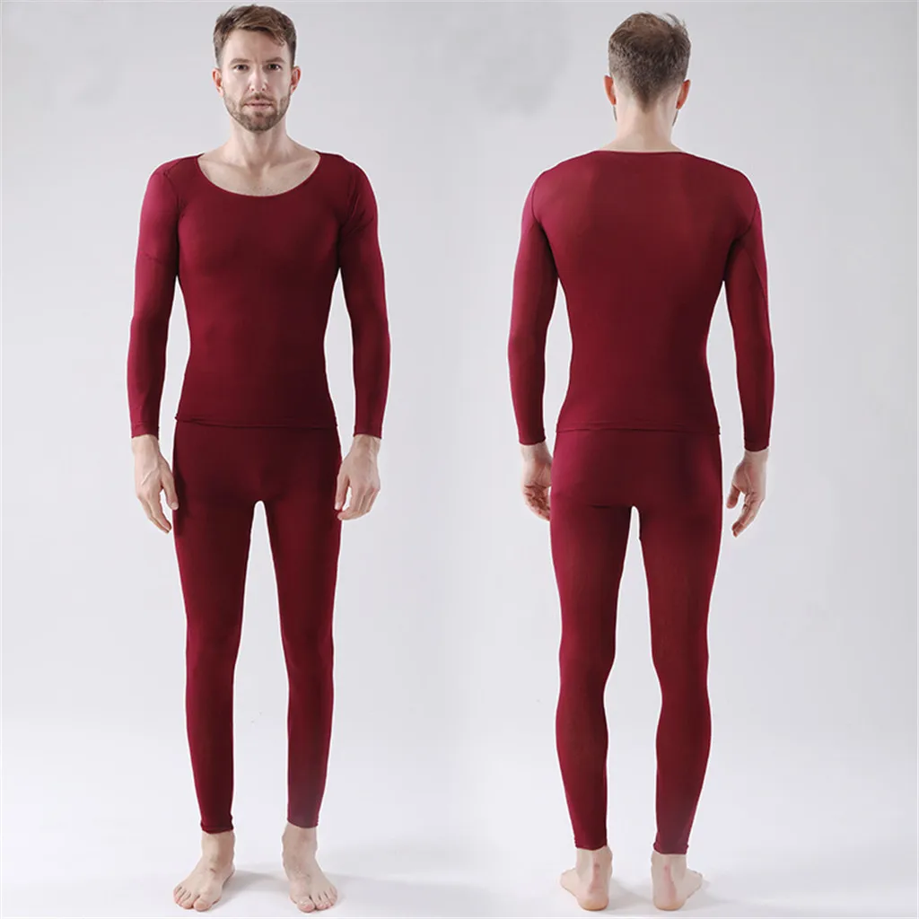 Popular Winter long men Seamless Elastic thermal underwear sets keep warm for Russian Canada and European chandal hombre dropshipping#6