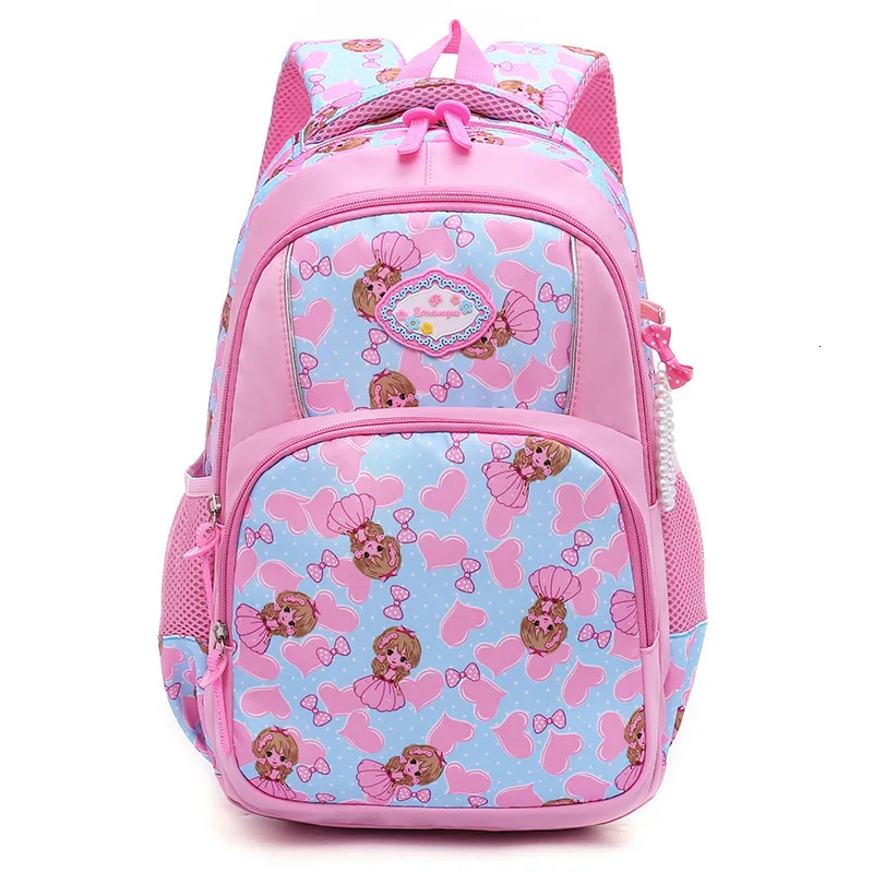 Schoolbag Children School Bags Primary School Backpack Girls princess kids Backpacks kids Satchel Backpack mochila infantil - Color: sky blue