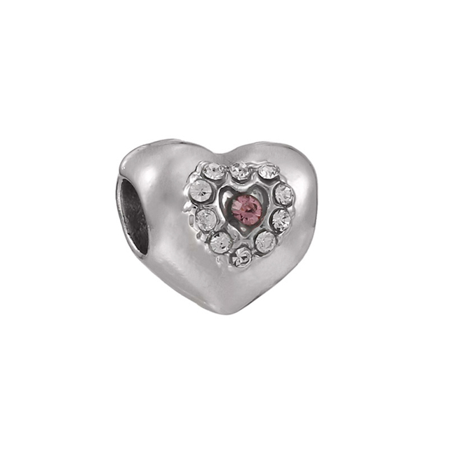 New Design Silve Plated Symbol of Love Charm Beads Fit Charm Bracelet For Women Fashion Valentine's Day Jewelry Making