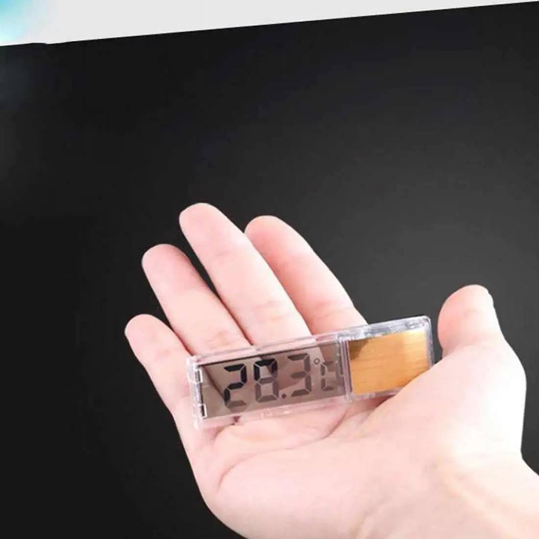 Lcd цифровой термометр для аквариума 3D электронный цифровой измеритель температуры стикер рыба креветка черепаха случайный цвет
