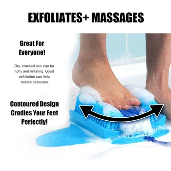 

Foot Cleansing Massage Pumice Stone Foot Scrubber ANTI-MICROBIAL Prevent Bacteria Growth Exfoliate Sooth Feet Skin Care Tools
