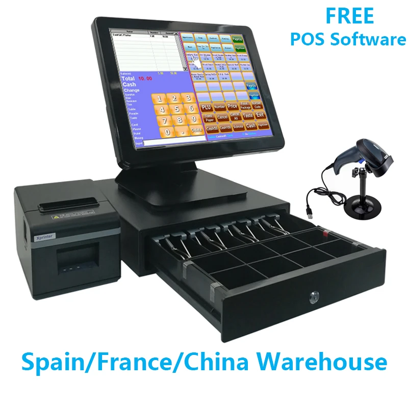 15 Inch Pos Software Touch Screen Pos systeem Kassa Machine Voor Restaurant Of Winkel|Printers| AliExpress