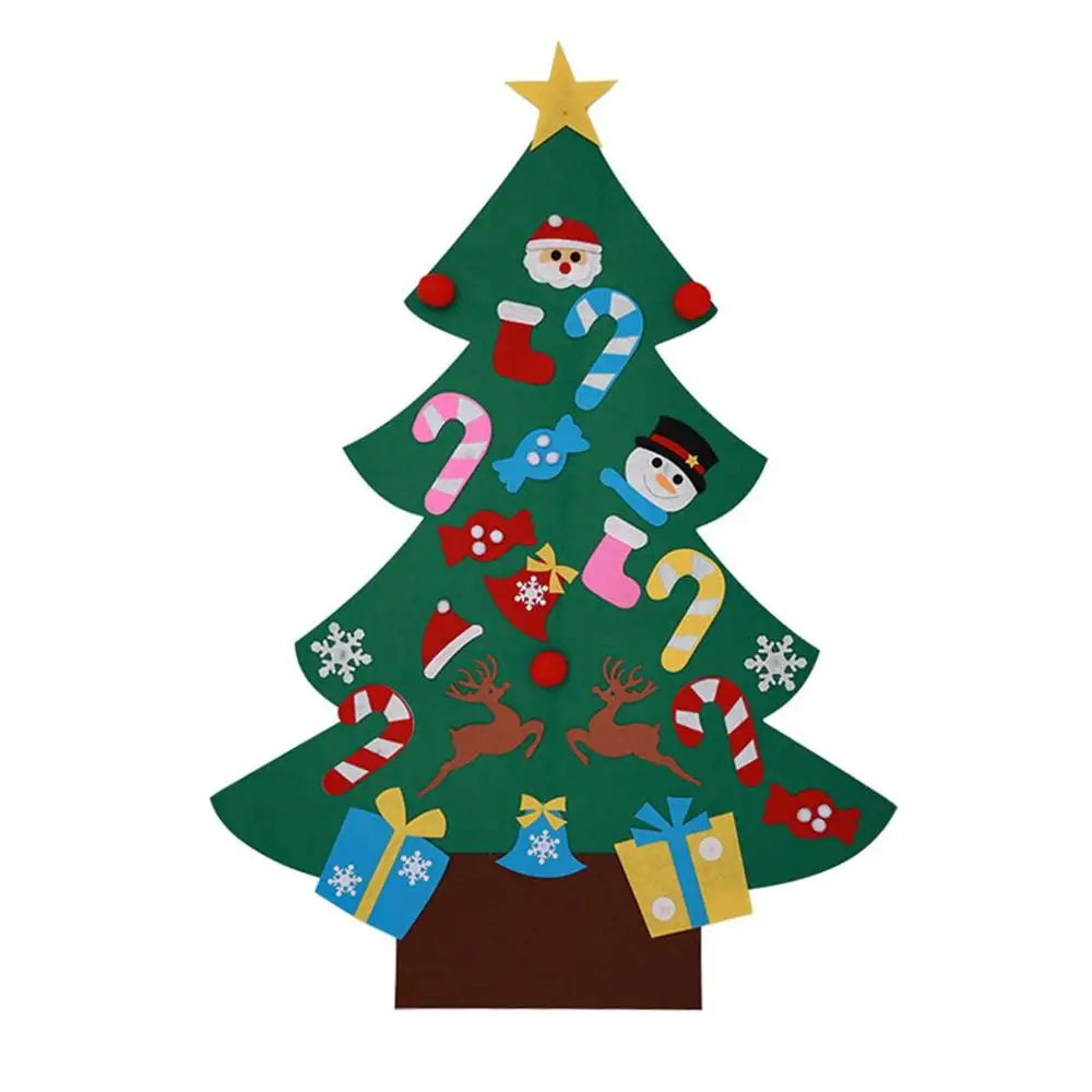 Christmas Decoration Children's Handmade Diy Christmas Tree Opp Bag Packaging Felt Cloth Material Small Ornaments