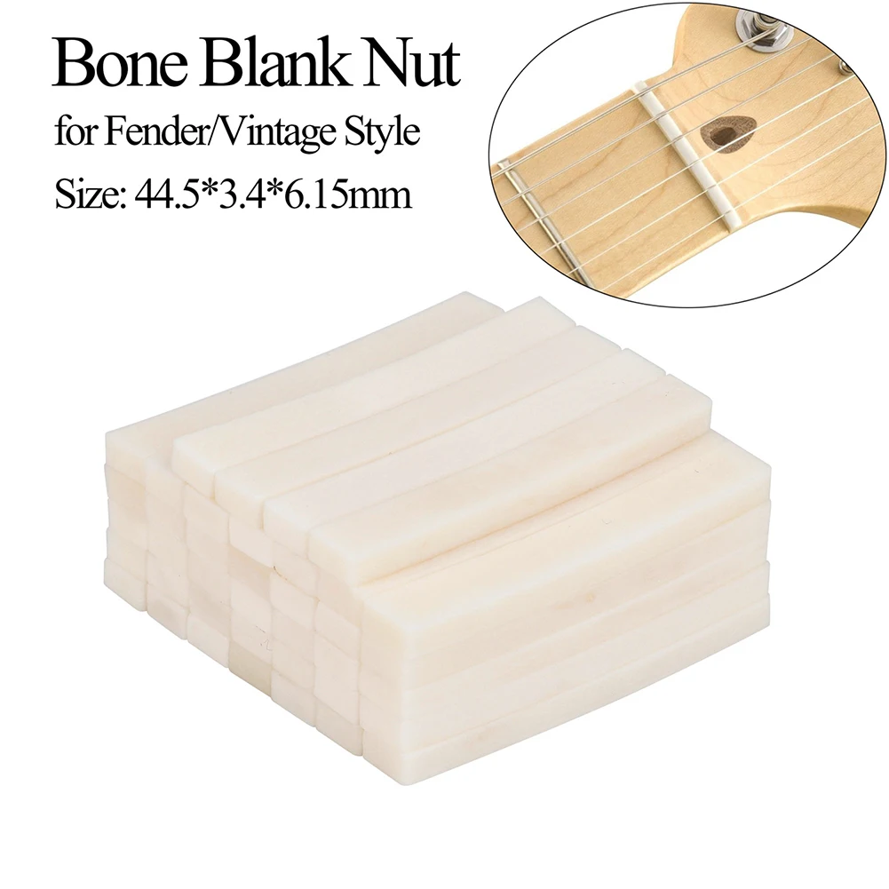 1/3pcs Natural Buffalo Bone Guitar Nuts Saddle Blank for Electric Classical Guitar Bass Stringed