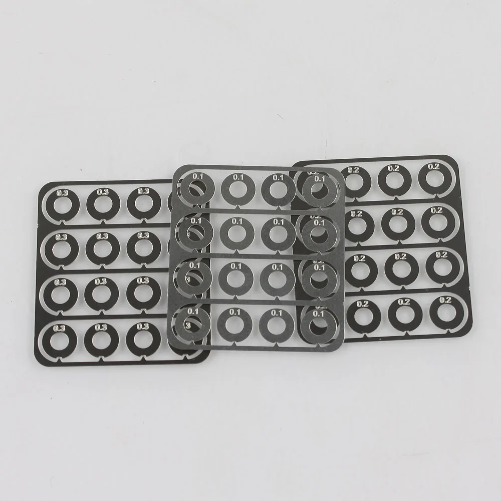 Stainless Steel Super Precision Gear Set Shims (0.1mm, 0.2mm, 0.3mm)