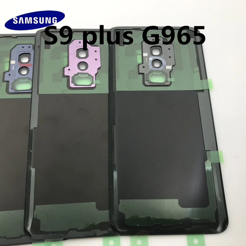 10 шт.,, новинка, для samsung Galaxy S9+ edge plus, G965, G965F, Задняя стеклянная крышка, задняя крышка, крышка батареи, корпус, замена