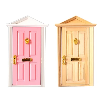 

Miniature Doll Houses Games Toys Wooden Door with Hardware