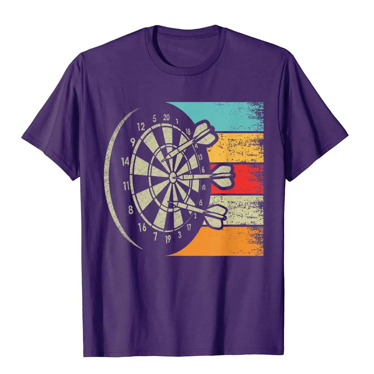 Vintage Darts Dartboard Bullseye Arrow Dart Lovers T-Shirt__B13930purple