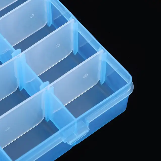 36 Rács Átlátszó Műanyag Tároló Ékszerdoboz Rekesz Fülbevaló Doboz Ékszer Téglalap Tok - Image 6