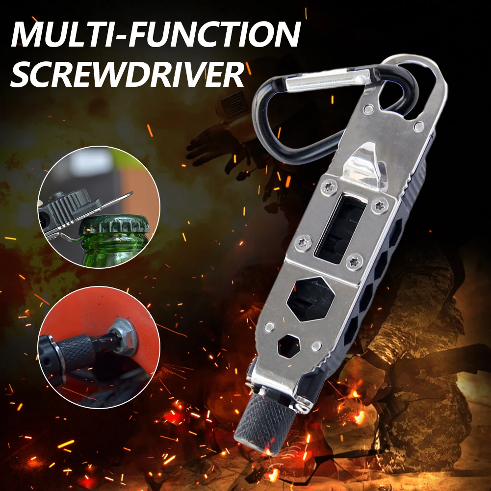 Mini Multifunctional Keychain EDC Outdoor Camping Portable Stainless Steel Pocket Tools For Wilderness Survival Dropshipping | Спорт и