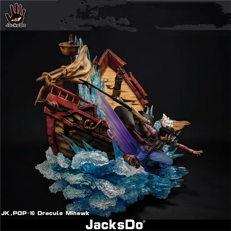 Jacksdo аниме одна деталь Dracule Mihawk Орлиный глаз может светильник лампа GK статуя смола фигурка Коллекция Модель игрушки 45 см M4041