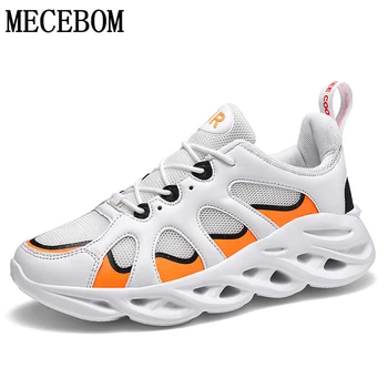

Men Mesh Sneakers Men Vulcanized Shoes Breathable Big Size 39-46 Running Shoes Light Walking Shoes Thick Sole Non-slip Men Shoes