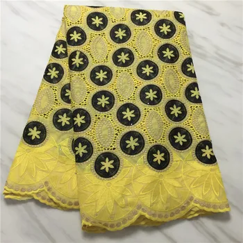 

New Arrivals African Lace Fabric With Stones Swiss Voile Lace Embroiderey Nigerian Cotton Lace Fabric For Wedding