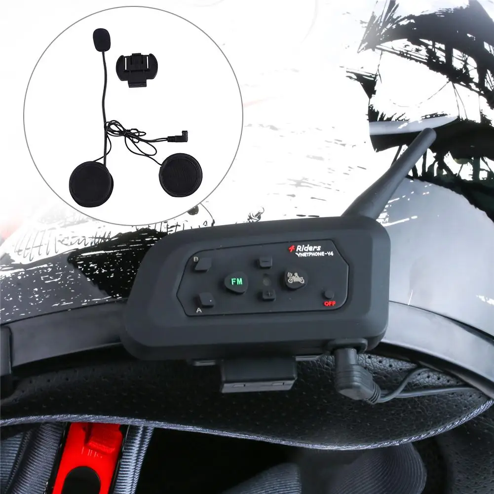 V4/V6 Accessories Microphone Speaker& Clip Suitable For V4/v6 1200 Helmet Interphone Motorcycle Bluetooth Walkie-Talkie 3.5mm