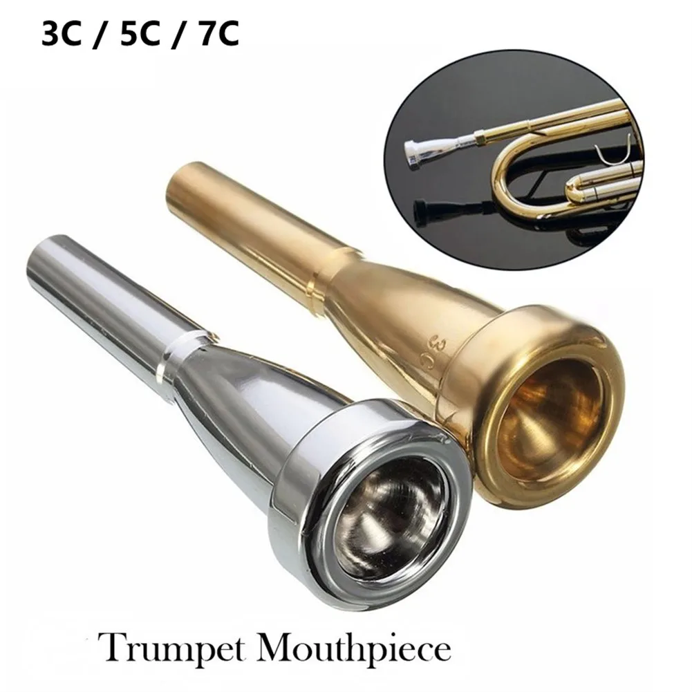 Profesional Boquilla de trompeta 3C 5C 7C Tamaño de Bach Principiante Ejercitador-Parts 