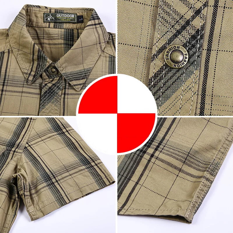 Mens Short Sleeved Summer Cotton Shirt - Image 6