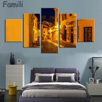 

2020 Unframed Fashion 5 Pieces House Modern Wall Art HD Picture Canvas Print Canvas Painting For Living Room Picture