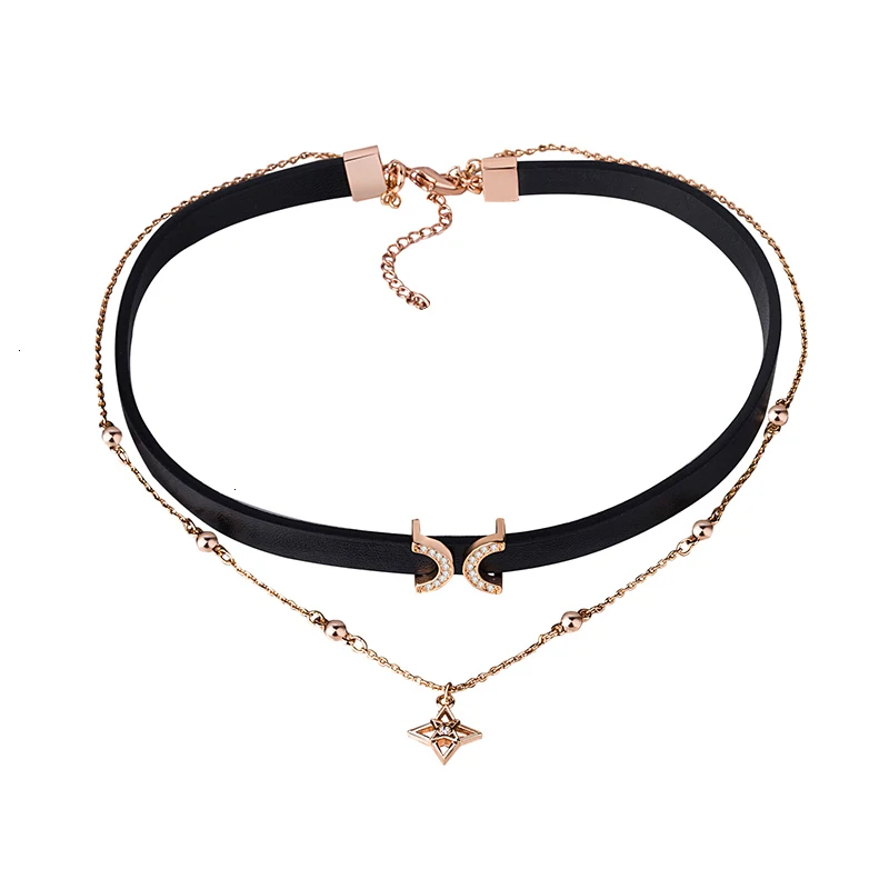 

High quality double-avant-garde swaa fanatic short fashion necklace design