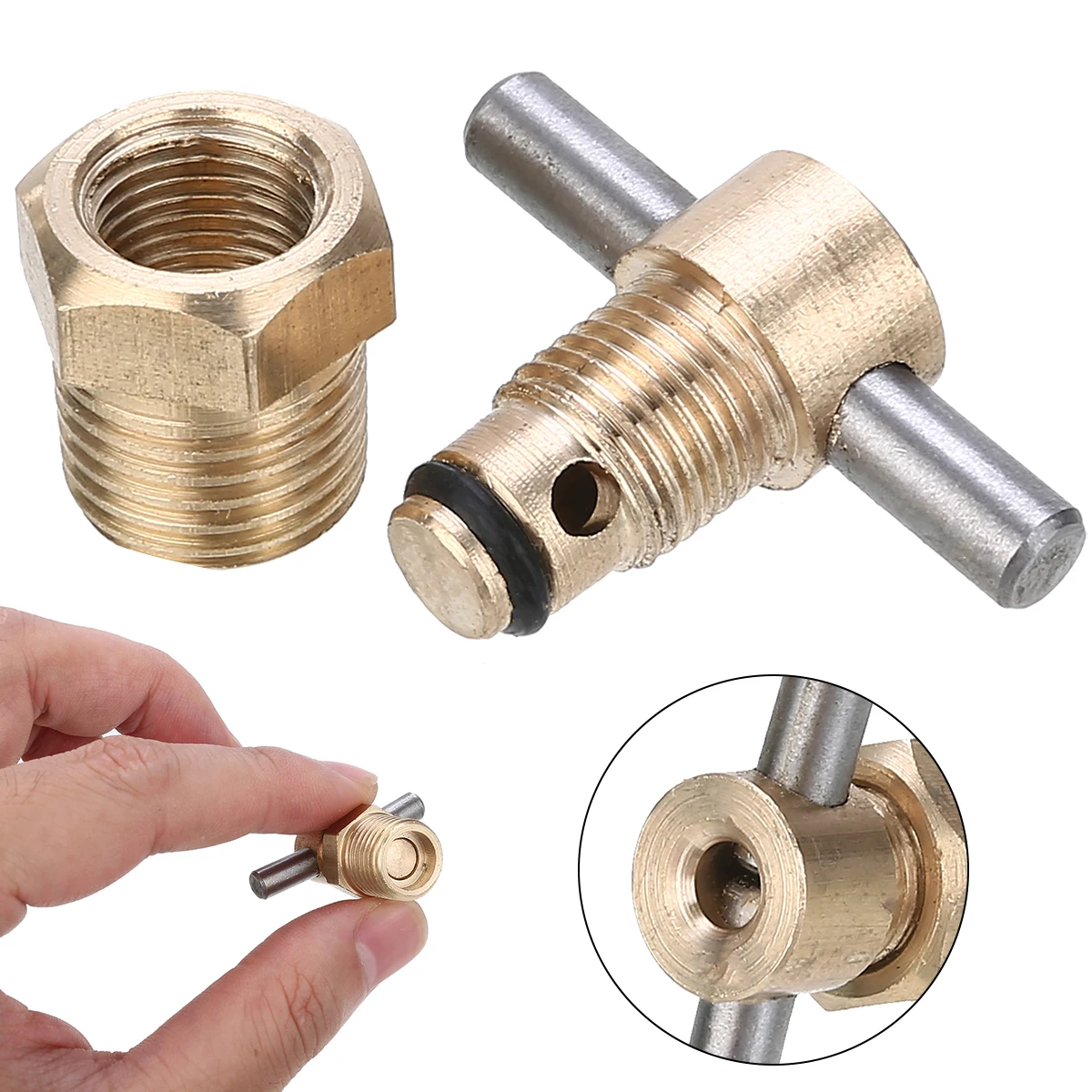 

1Pcs 1/4 Inch NPT Brass Drain Valve For Air Compressor Tank Replacement Part For Air Compressor
