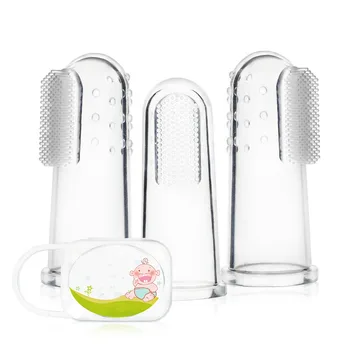 

3Pcs Soft Safe Baby Toothbrushes Kids Silicone Finger Toothbrush Gum Brush For Children Dental Care Soft Baby Toothbrush