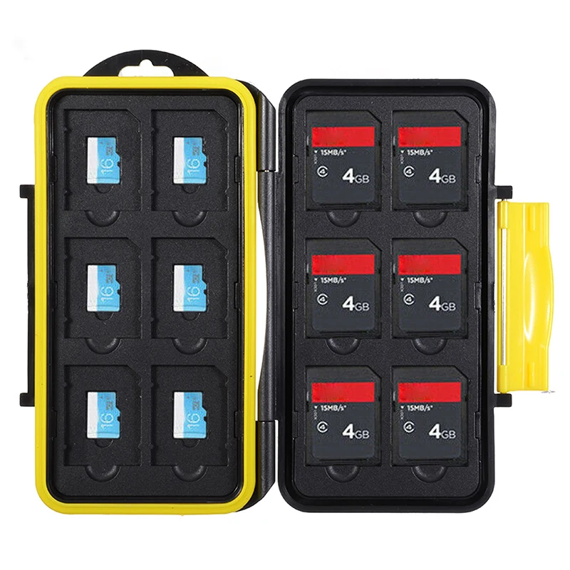 High Quality Memory Case 12 Slots Micro SD/TF Cards Oganizer Holder Storage Box ABS For Memory Card Storing Boxs