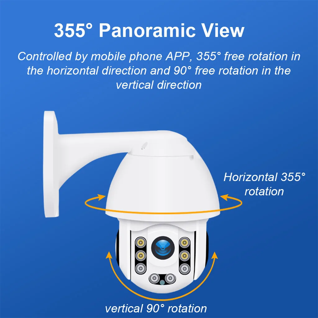 HD 1080P Открытый водонепроницаемый WiFi PTZ для Pan Tilt безопасности IP IR камера ночного видения для ONVIF US/EU/UK/AU домашний мониторинг#822