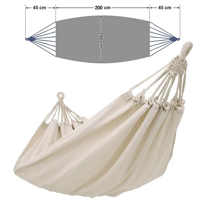 Hamac Double LUOOV Brésilien - 215kg Coton Et Polyester