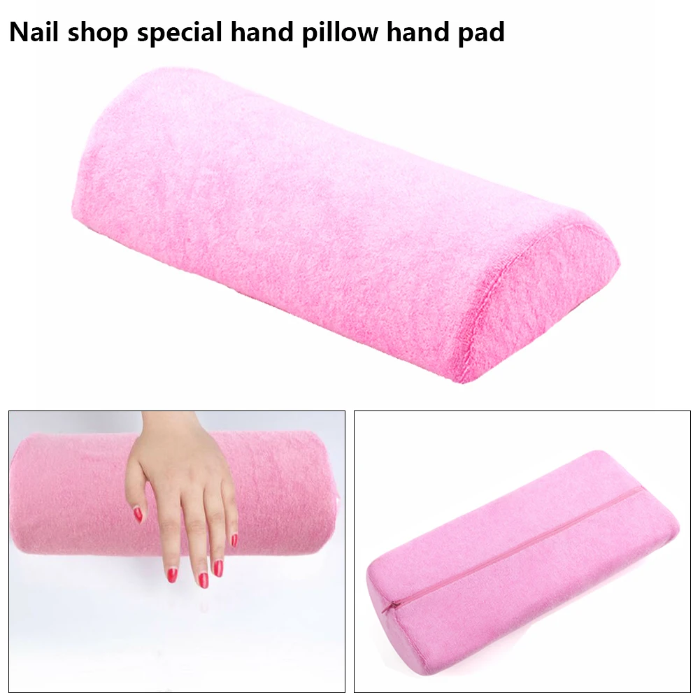 Flexible And Comfortable High Quality Sponge Pink Practical Cushion Hand Pillow Rest For Nail Art Acrylic UV Gel Polish Manicure