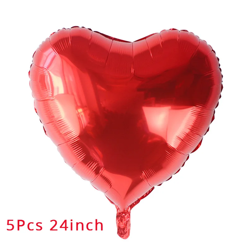 R39F5 Helium Folienballon Rosen 3D Herz Rot Valentinstag Hochzeit Blumen Deko 